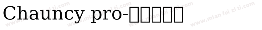 Chauncy pro字体转换